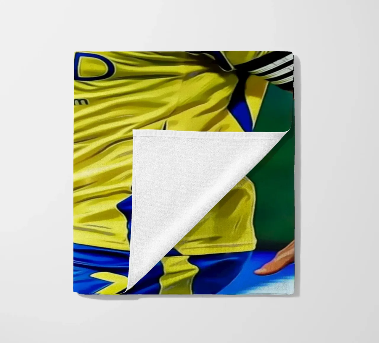 Digital Illustration of a Football Player in Yellow telo mare da ArdanART