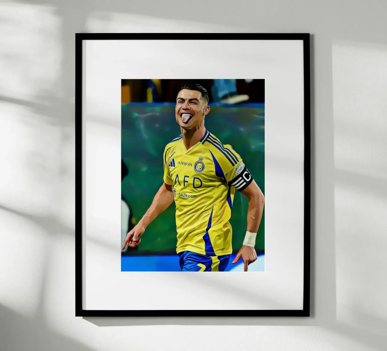 Digital Illustration of a Football Player in Yellow poster da ArdanART
