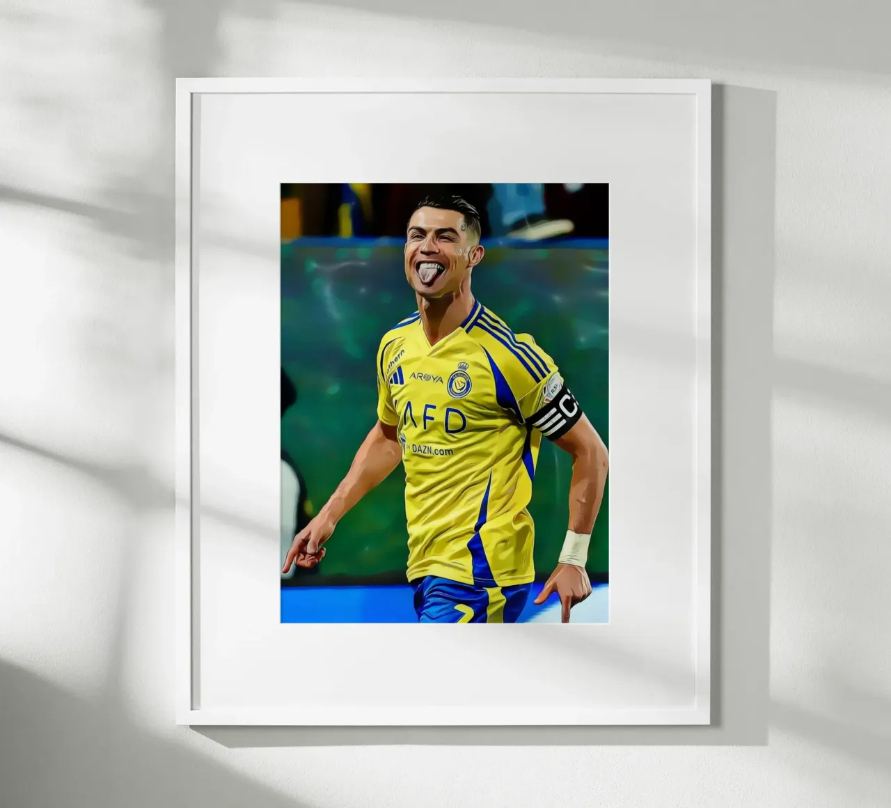 Digital Illustration of a Football Player in Yellow poster da ArdanART