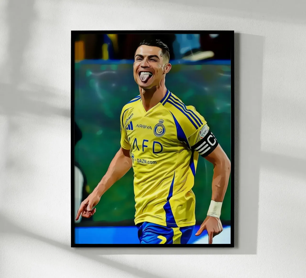 Digital Illustration of a Football Player in Yellow poster da ArdanART