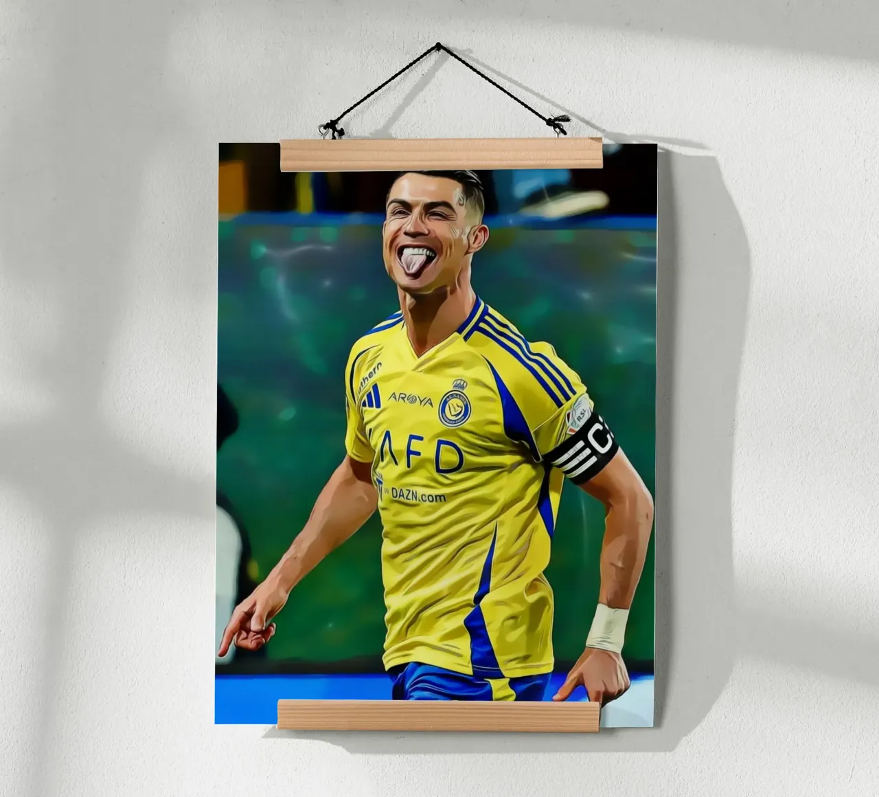 Digital Illustration of a Football Player in Yellow poster da ArdanART