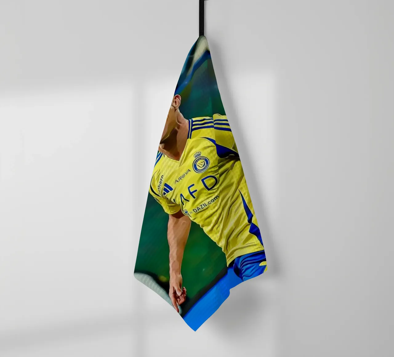 Digital Illustration of a Football Player in Yellow canovaccio da cucina da ArdanART