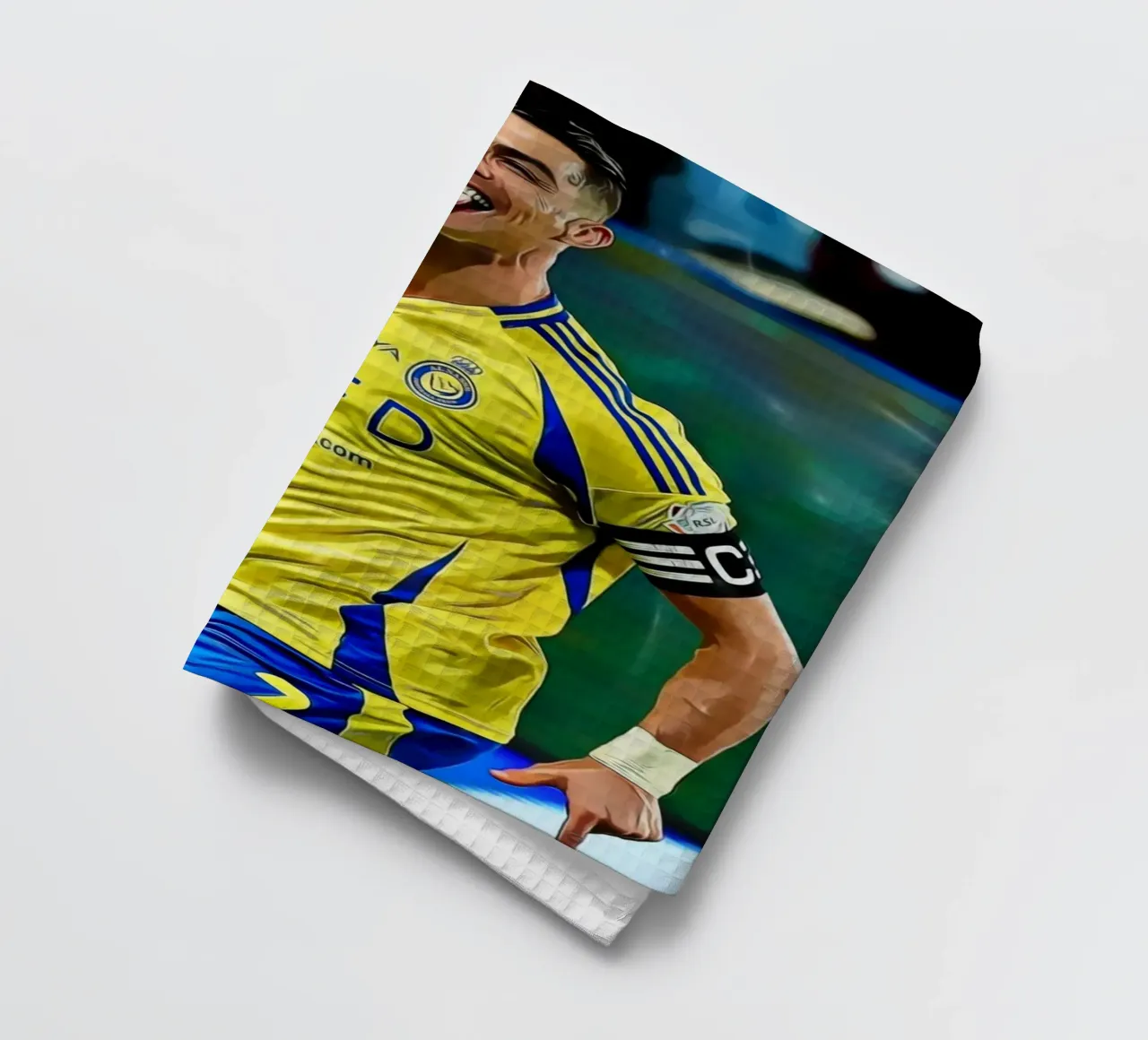 Digital Illustration of a Football Player in Yellow canovaccio da cucina da ArdanART