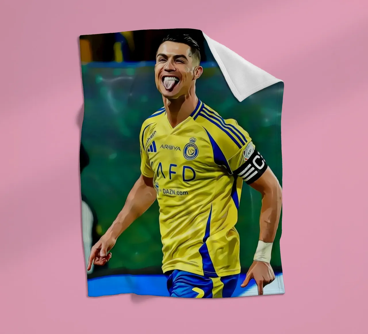 Digital Illustration of a Football Player in Yellow coperta in pile da ArdanART