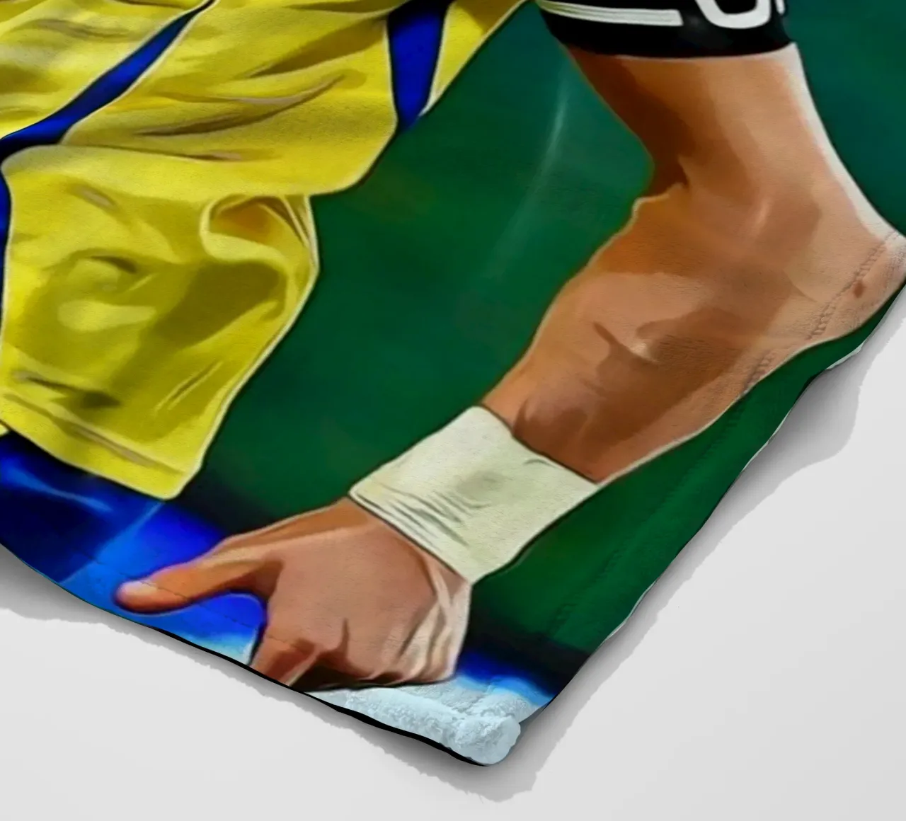 Digital Illustration of a Football Player in Yellow coperta in pile da ArdanART
