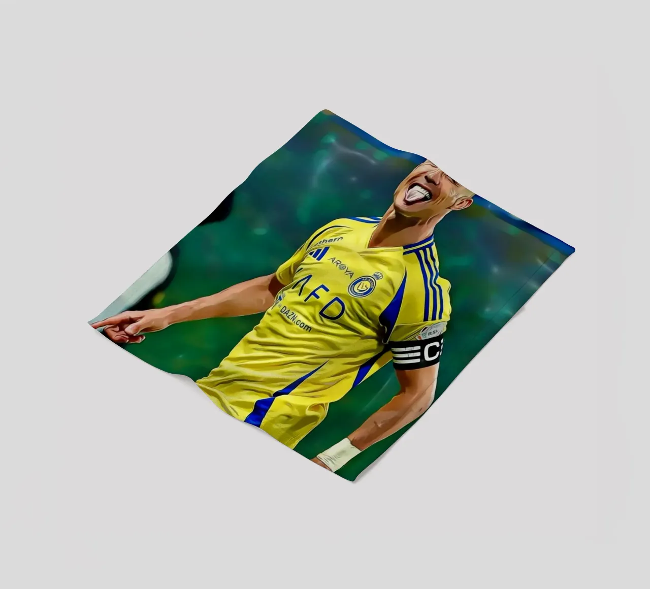 Digital Illustration of a Football Player in Yellow coperta in pile da ArdanART