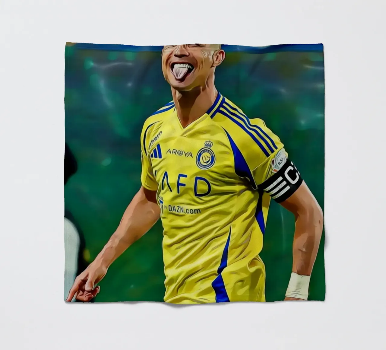 Digital Illustration of a Football Player in Yellow coperta in pile da ArdanART