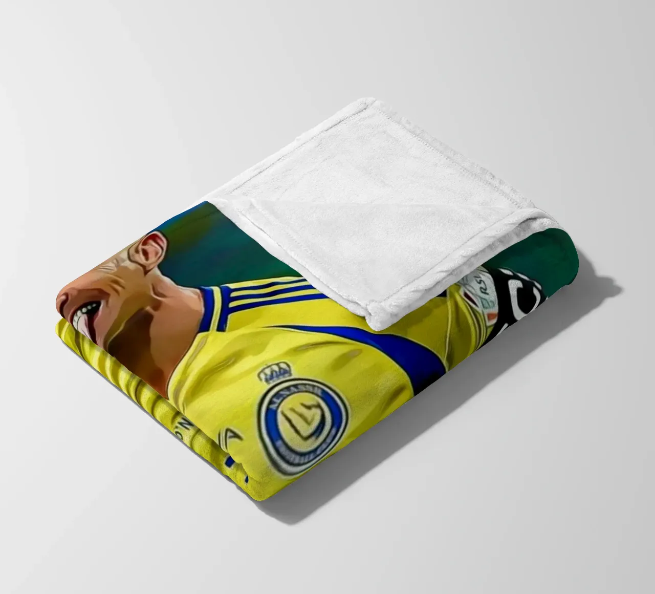 Digital Illustration of a Football Player in Yellow coperta in pile da ArdanART