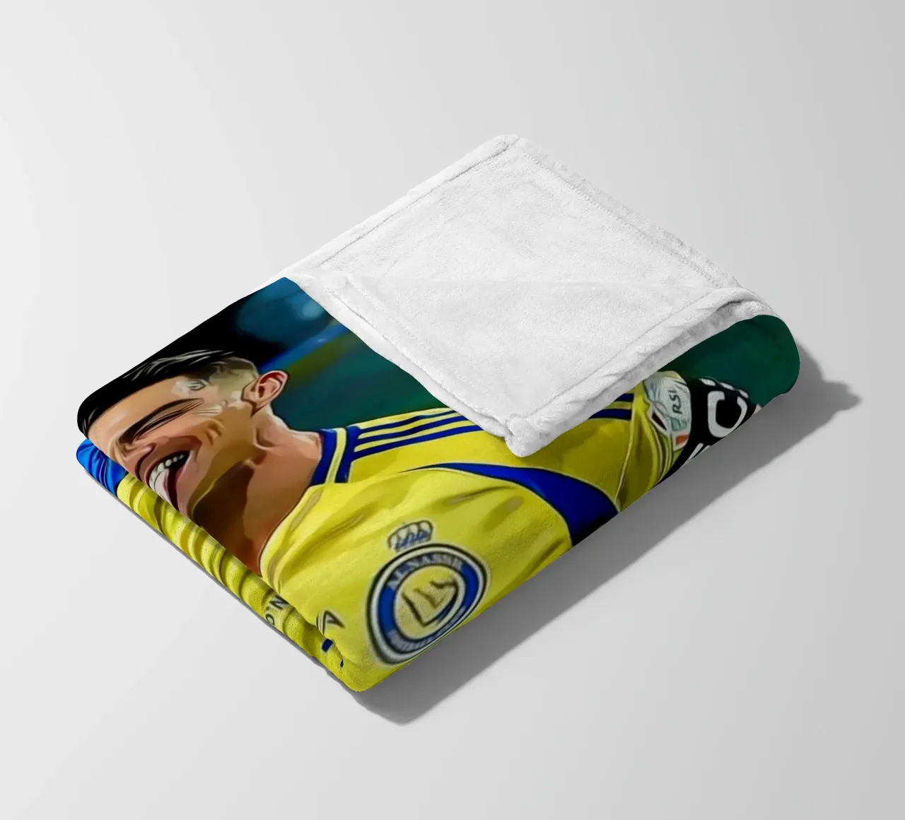 Digital Illustration of a Football Player in Yellow coperta in pile da ArdanART