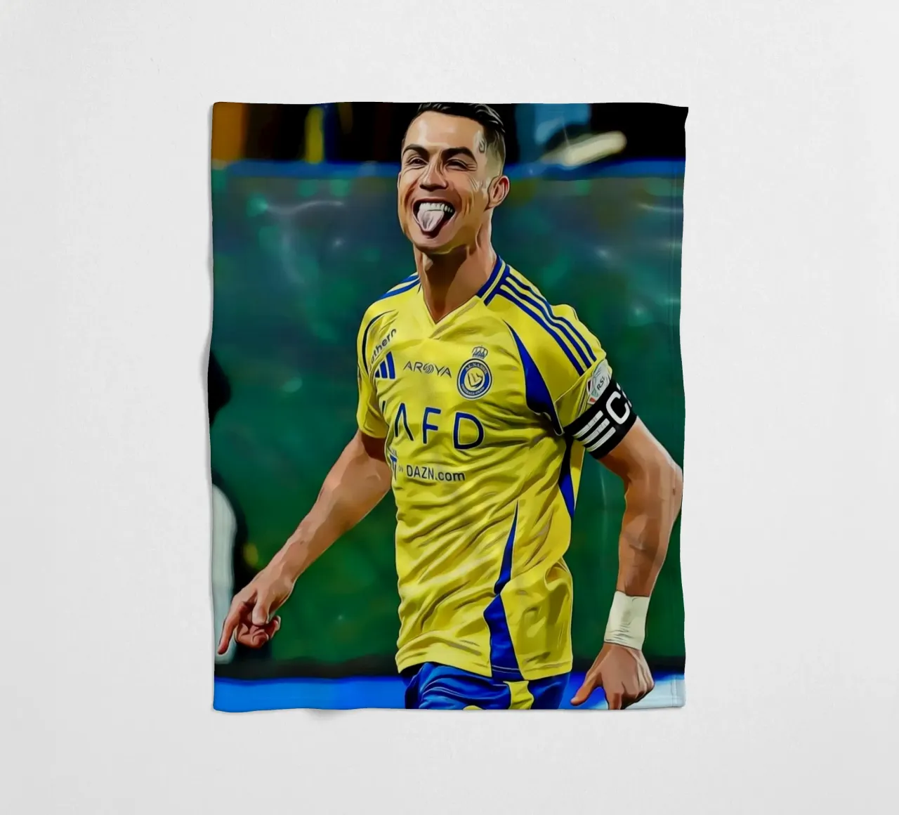 Digital Illustration of a Football Player in Yellow coperta in pile da ArdanART