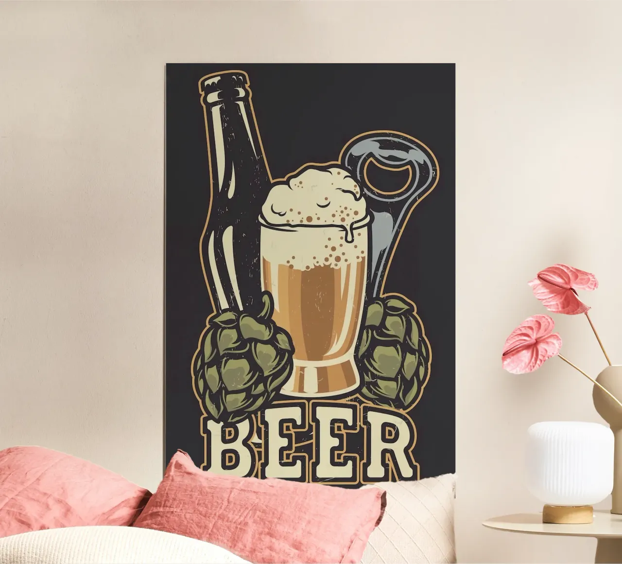 beer and bottle poster da ramian