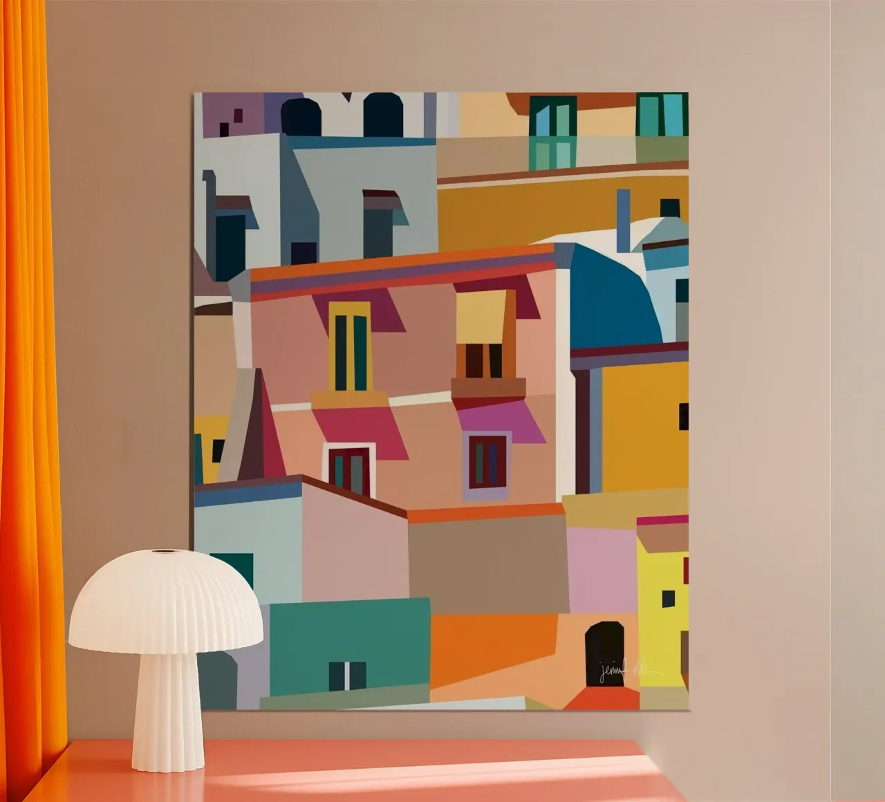 colorful house poster da ramian