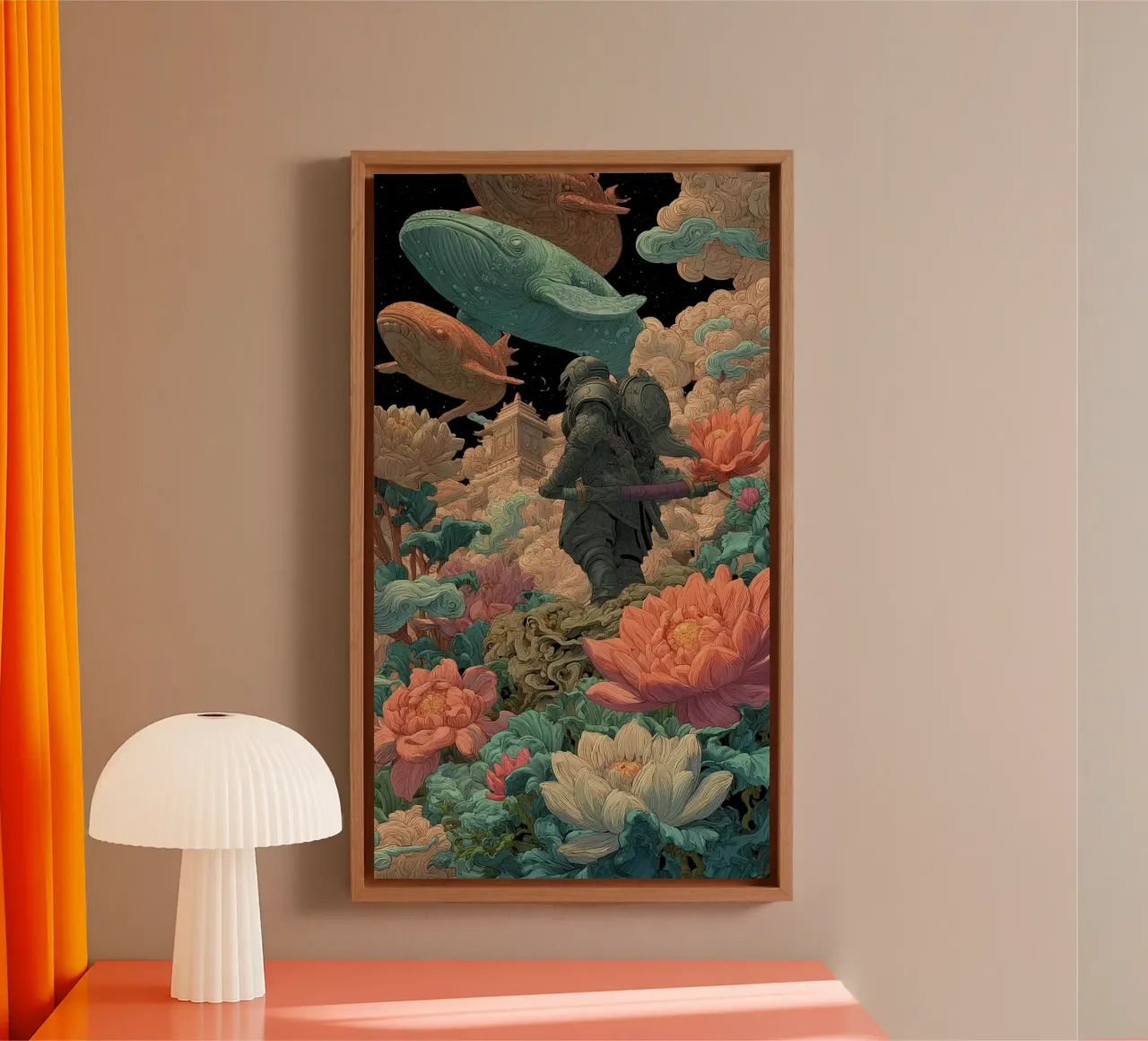 shape animal flower canvas met Baklijst van mazson