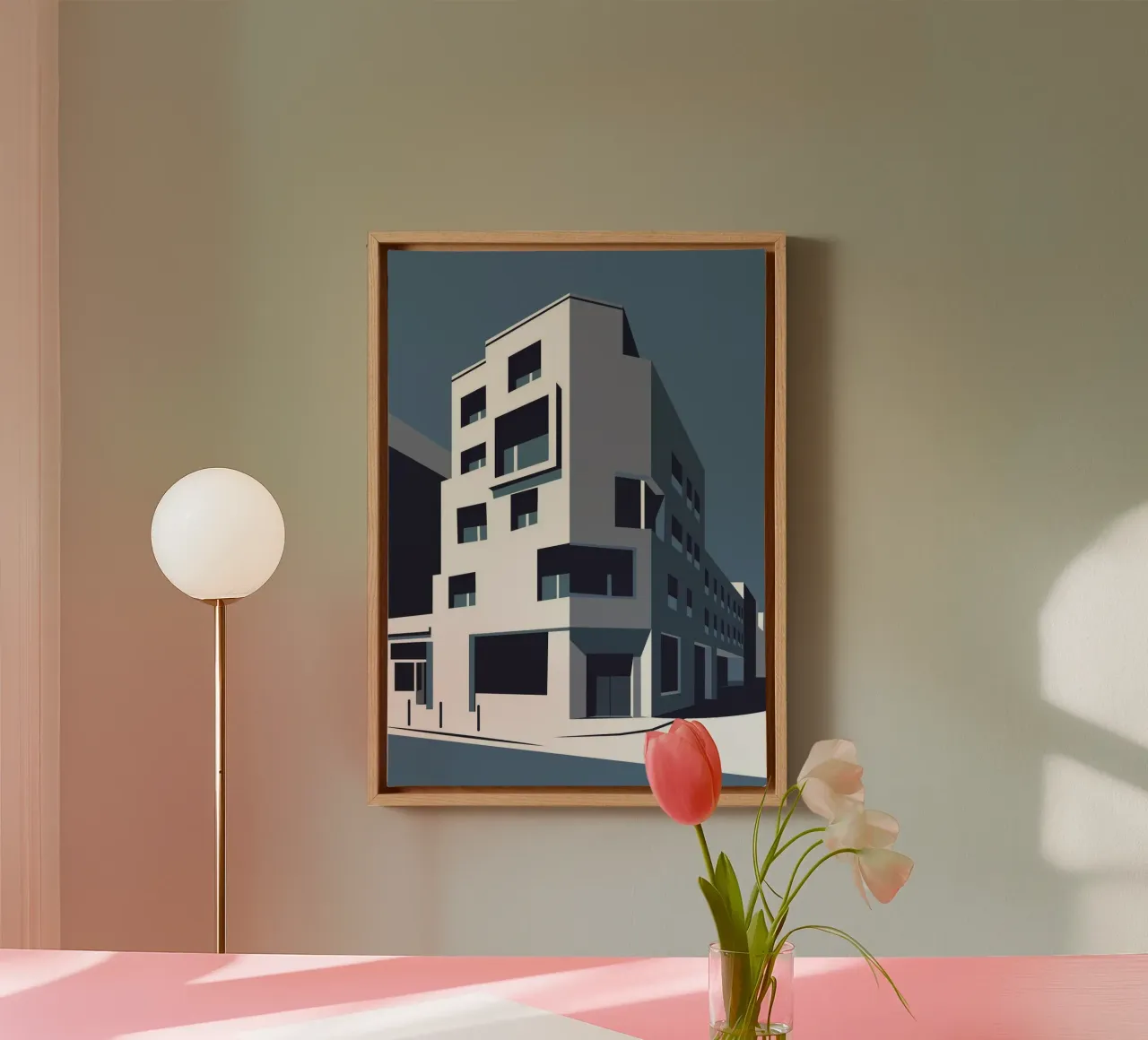 epic building lienzo con Marco flotante de ramian