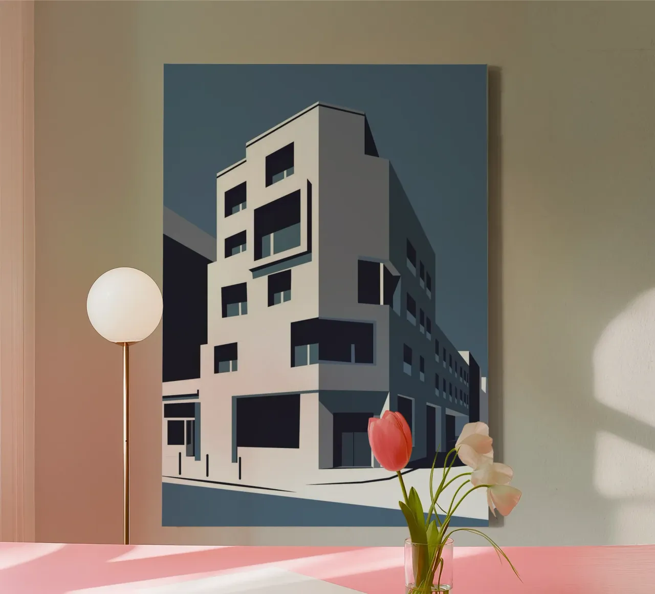epic building lienzo con Marco flotante de ramian