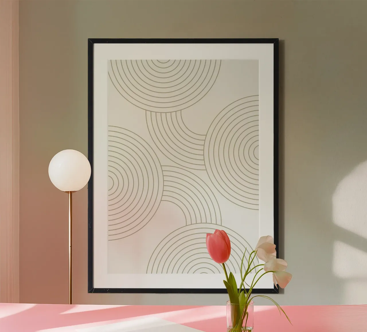 Geometric Abstract poster con marco de aluminio de PinkCandyWalls