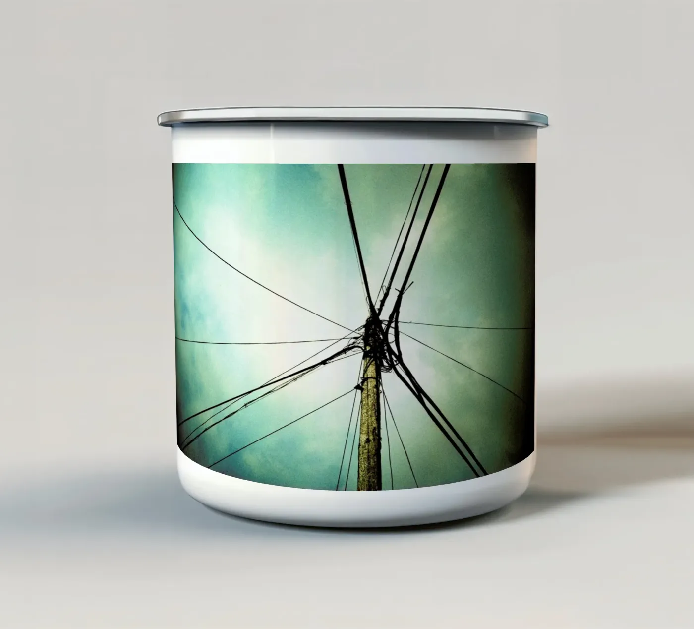 Tangle enamel mug by BLAEK Design Studio
