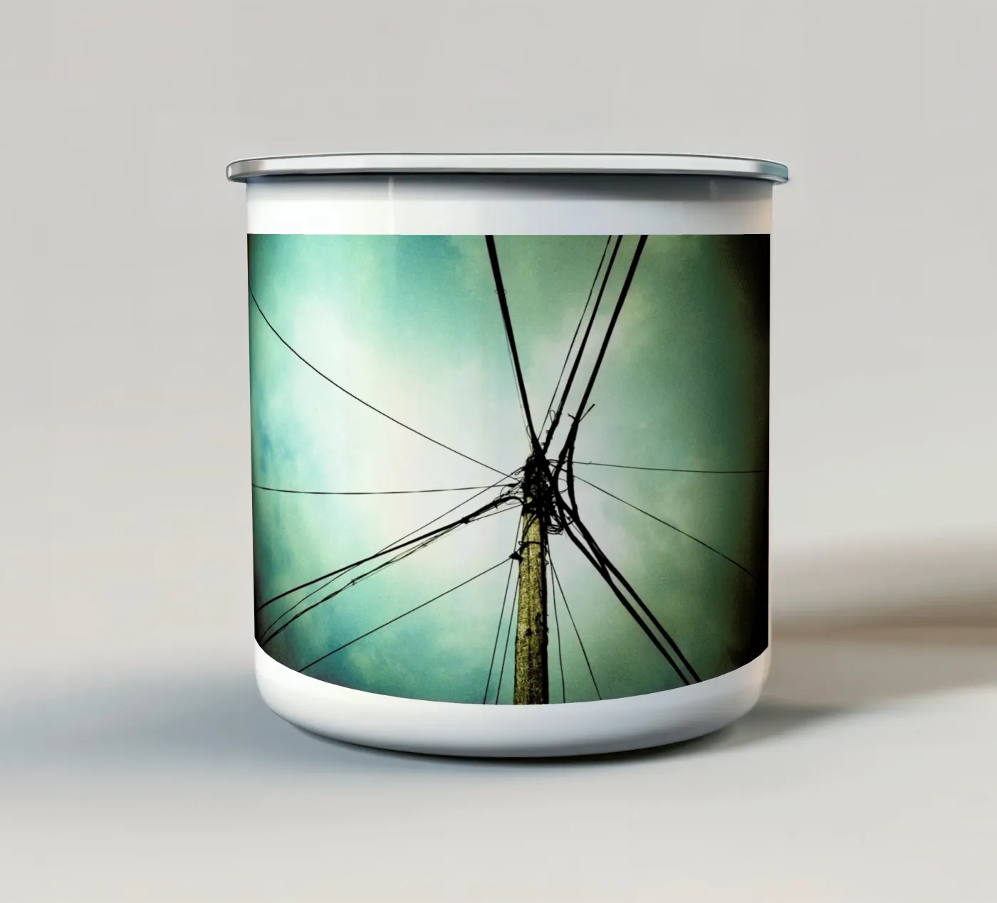 Tangle enamel mug by BLAEK Design Studio