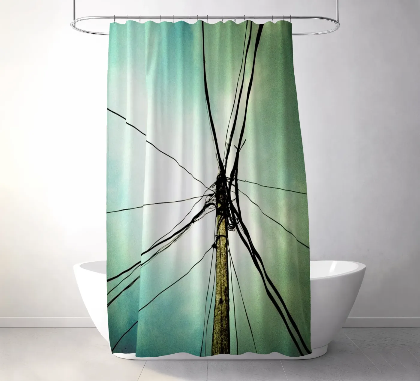 Tangle shower curtain by BLAEK Design Studio