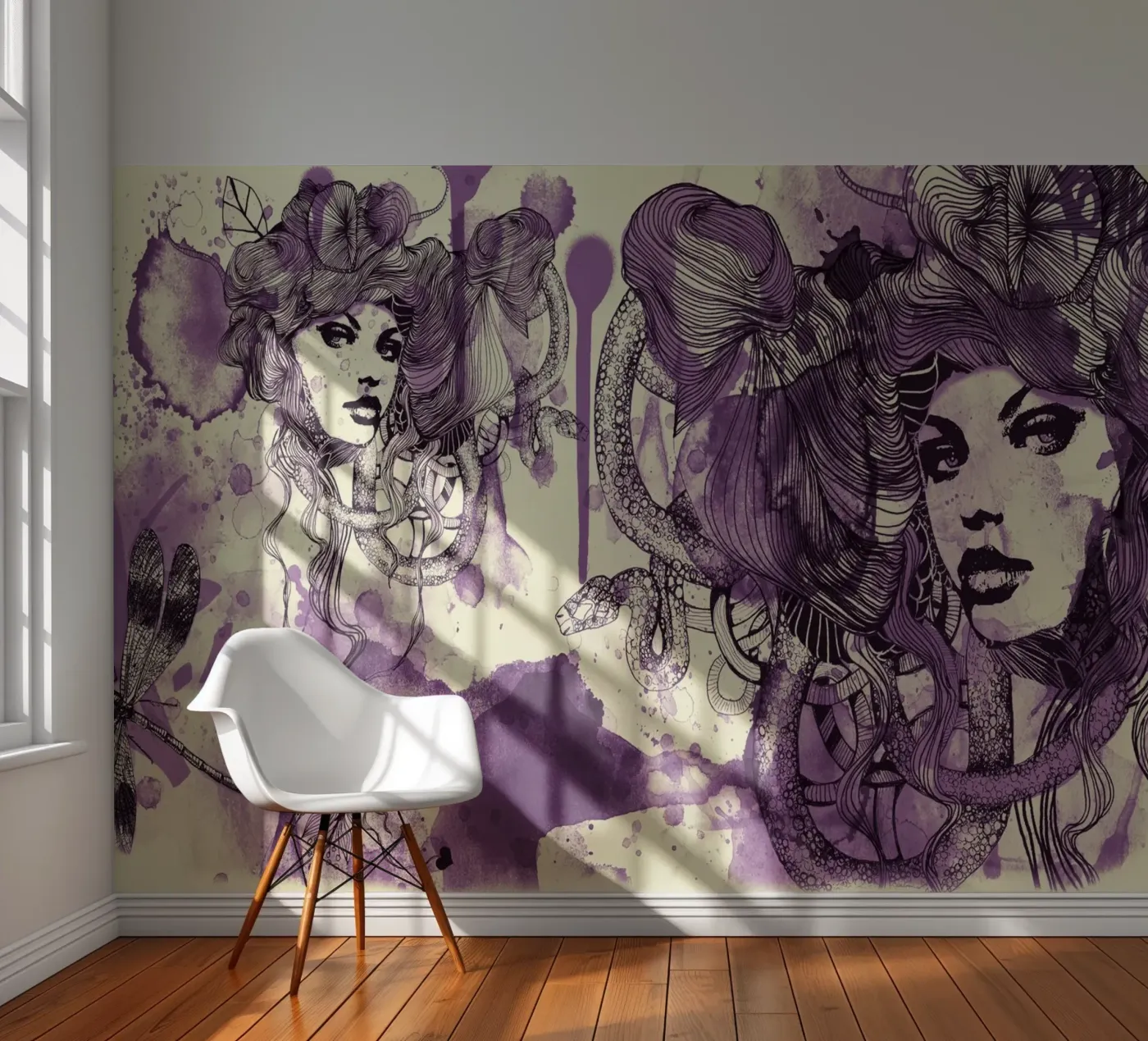 viola kid fotobehang van Giulio Iurissevich