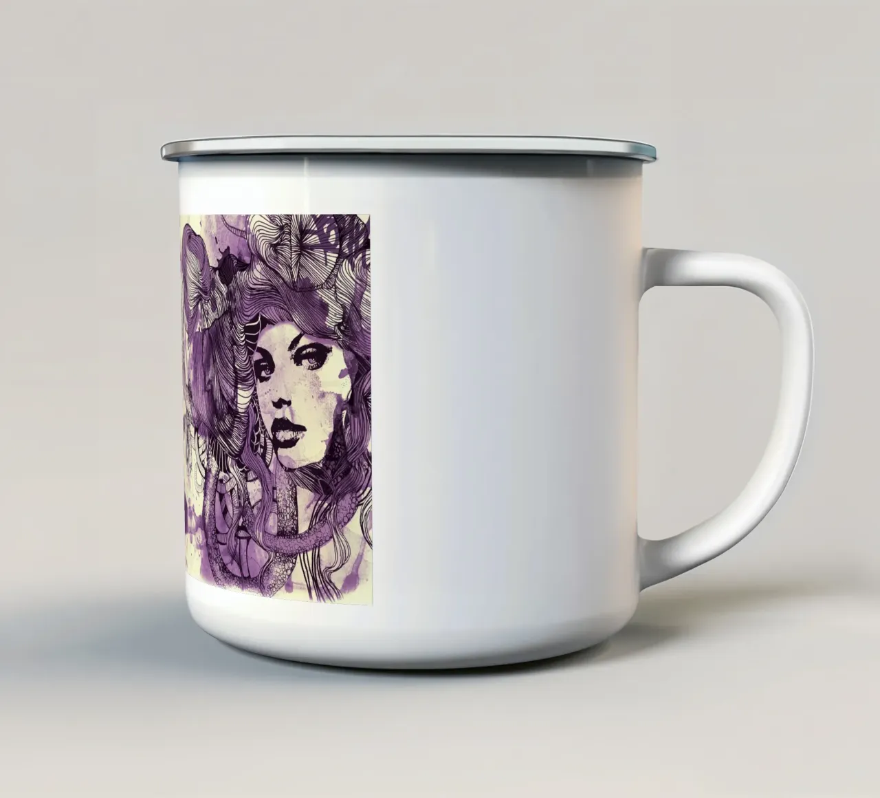viola kid tazza in smalto da Giulio Iurissevich