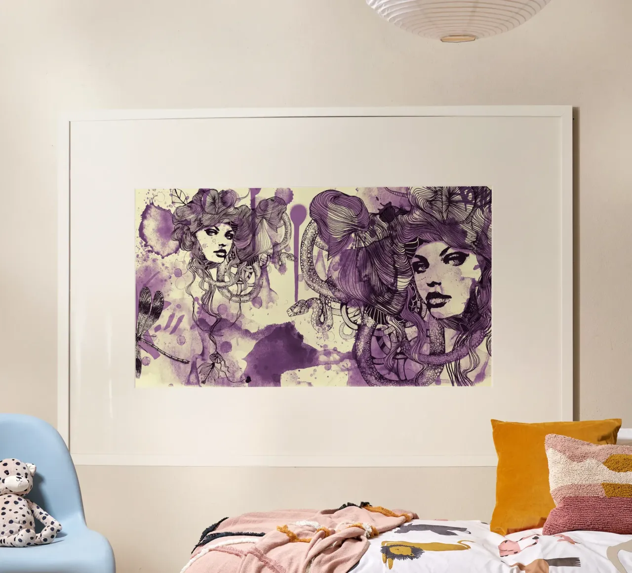 viola kid poster con telaio in legno da Giulio Iurissevich