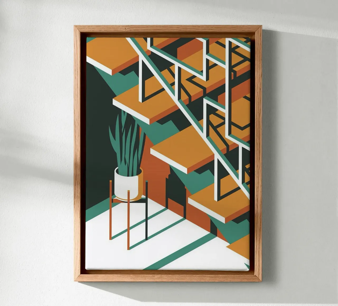 shape stair vase canvas met Baklijst van mazson