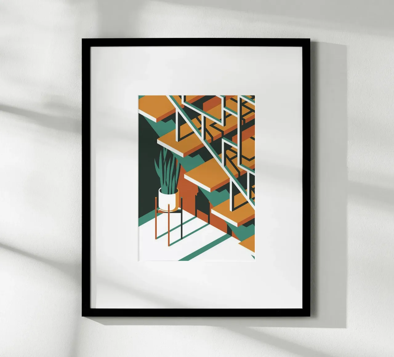 shape stair vase poster con telaio in plastica da mazson