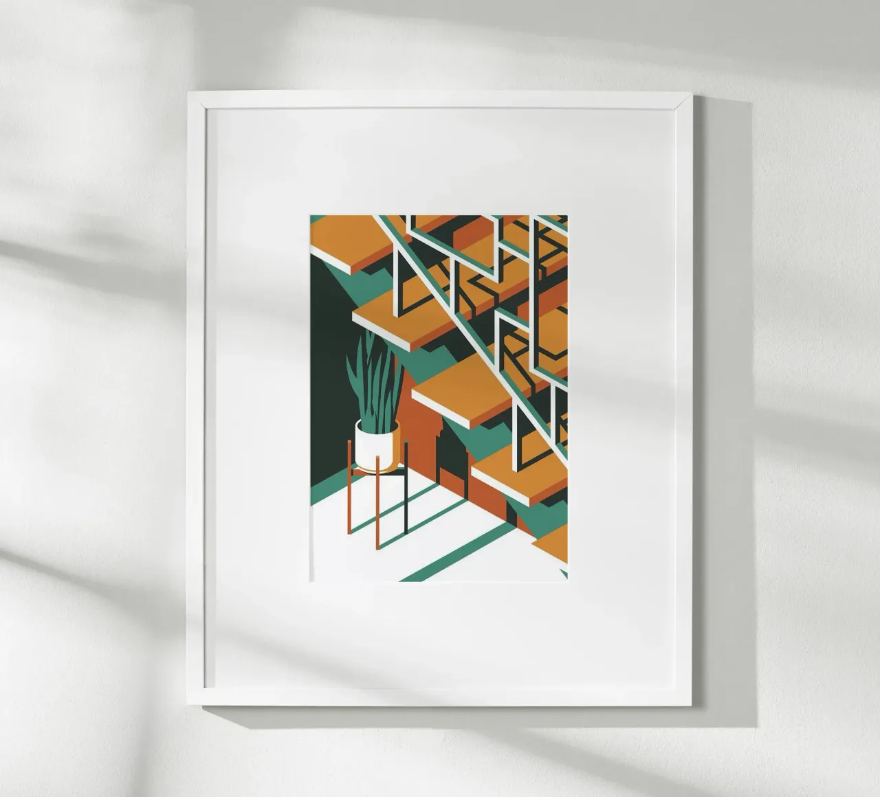 shape stair vase poster con telaio in plastica da mazson