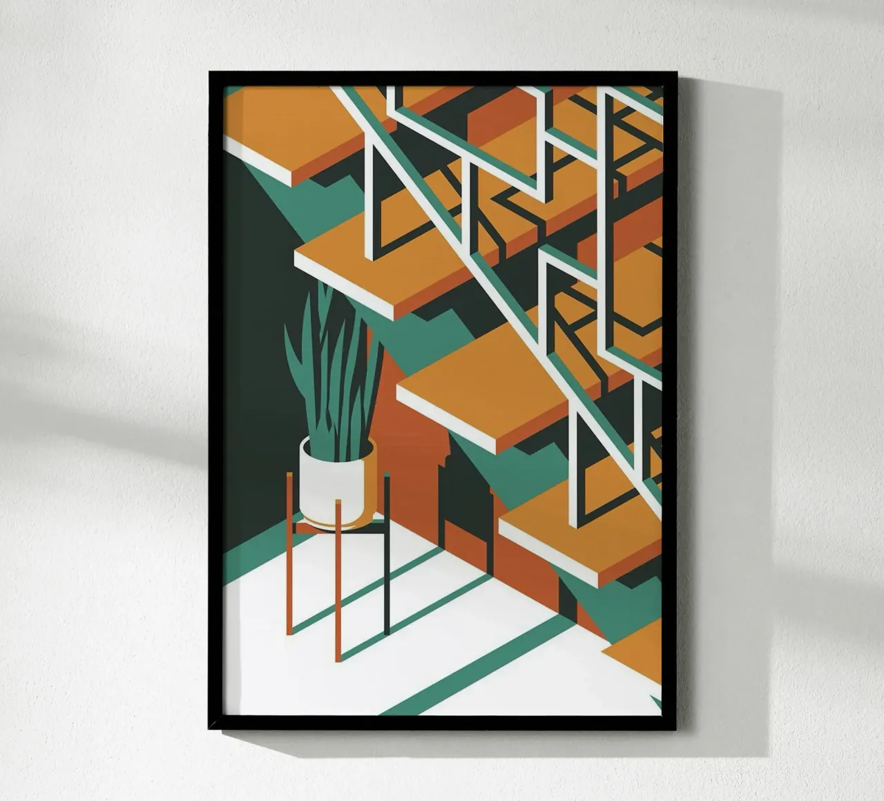 shape stair vase poster con telaio in plastica da mazson