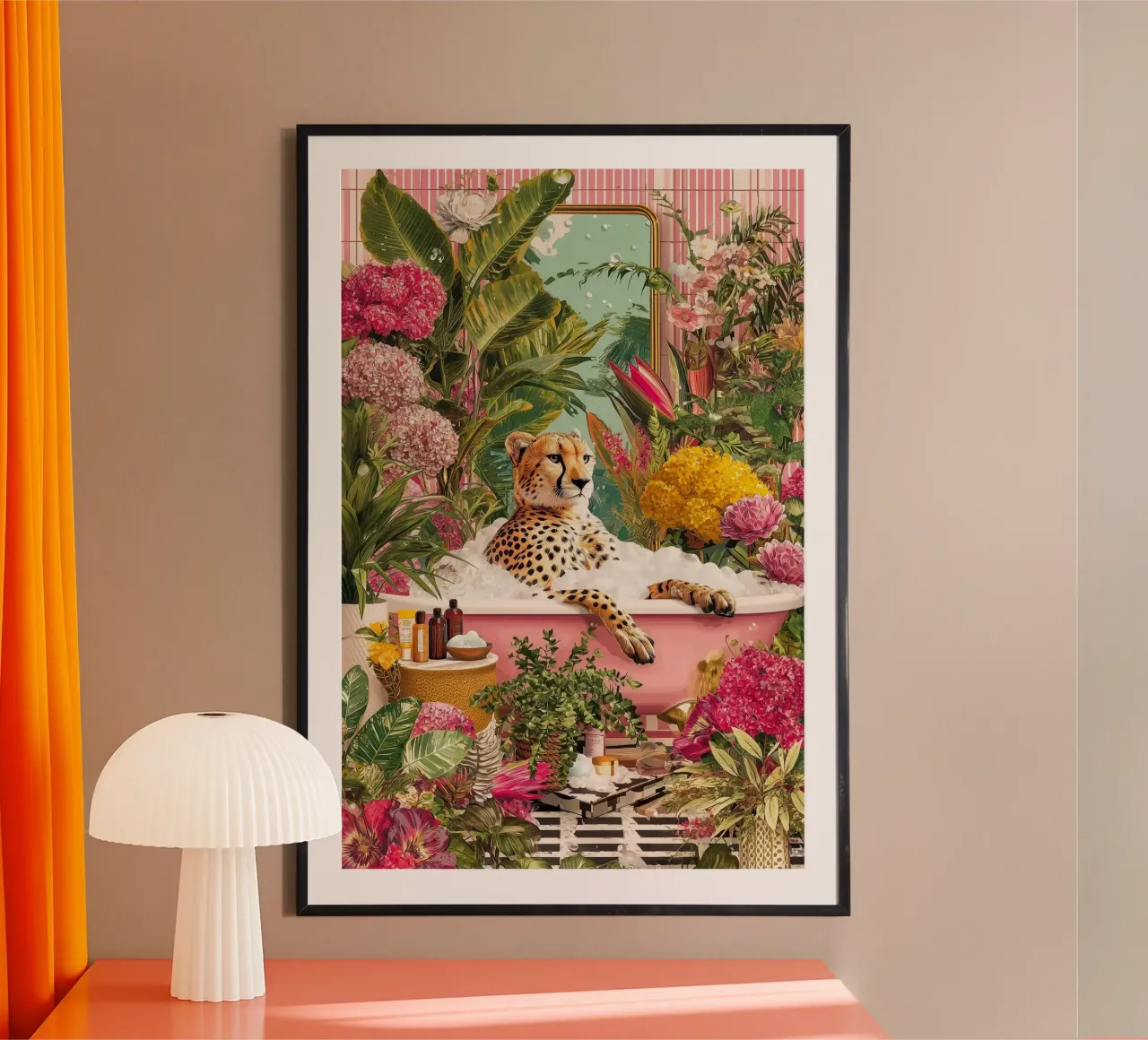 shower panther pink poster da mazson