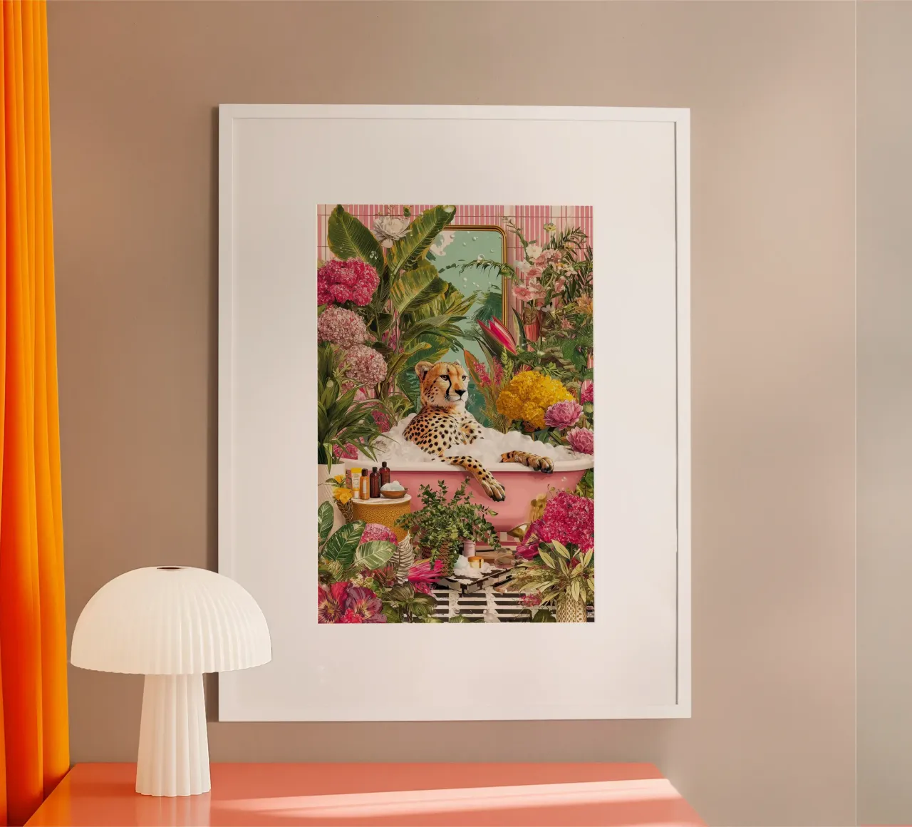 shower panther pink poster da mazson