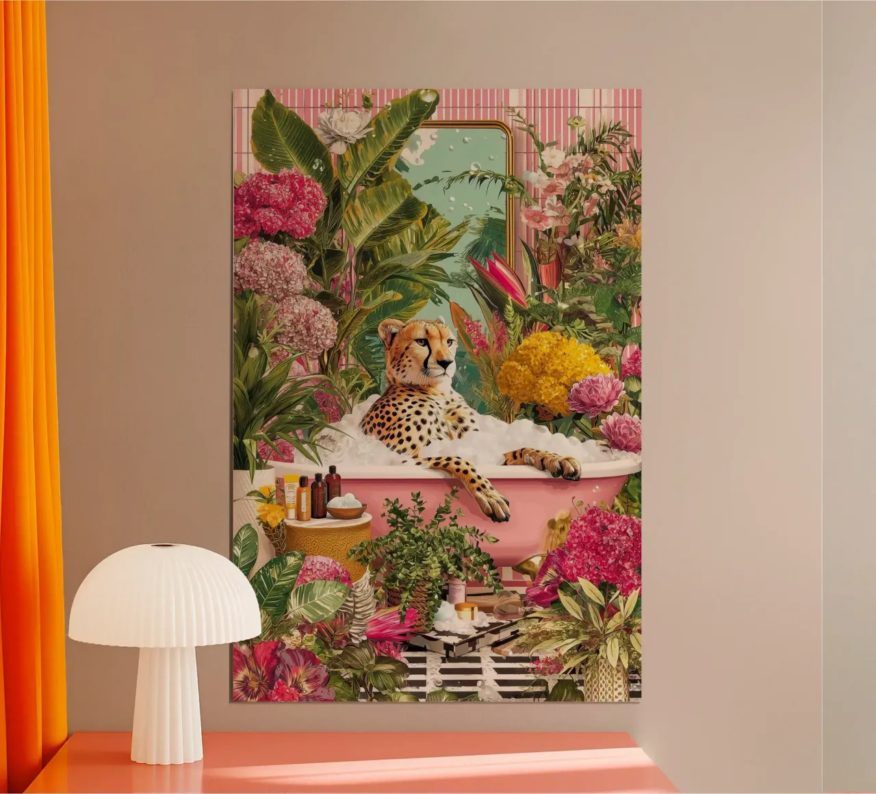 shower panther pink poster da mazson