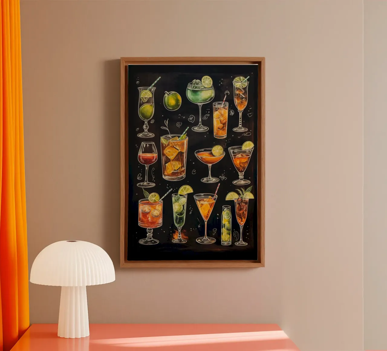 fruit juice menu canvas met Baklijst van mazson
