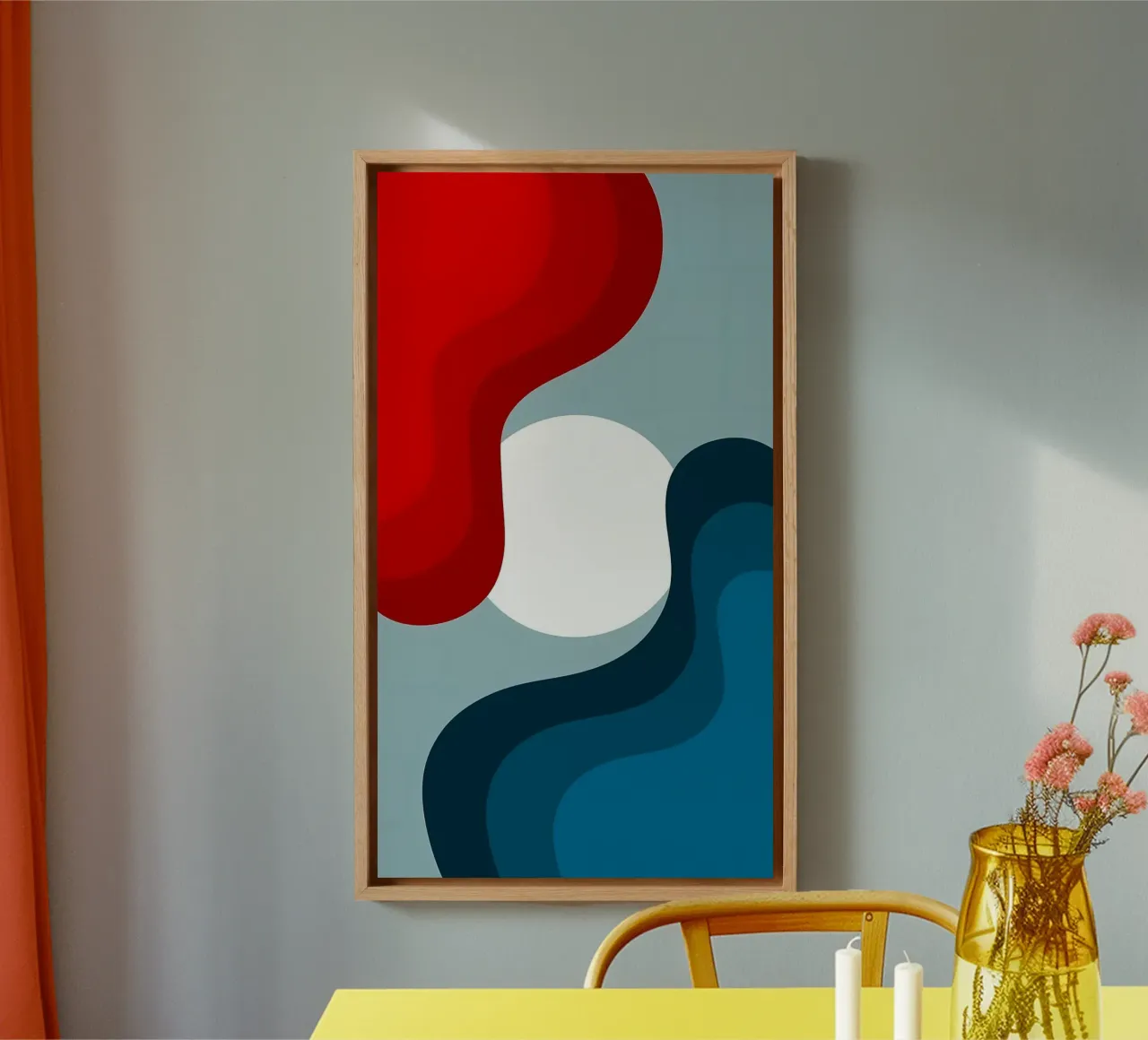 shape color balance canvas met Baklijst van mazson