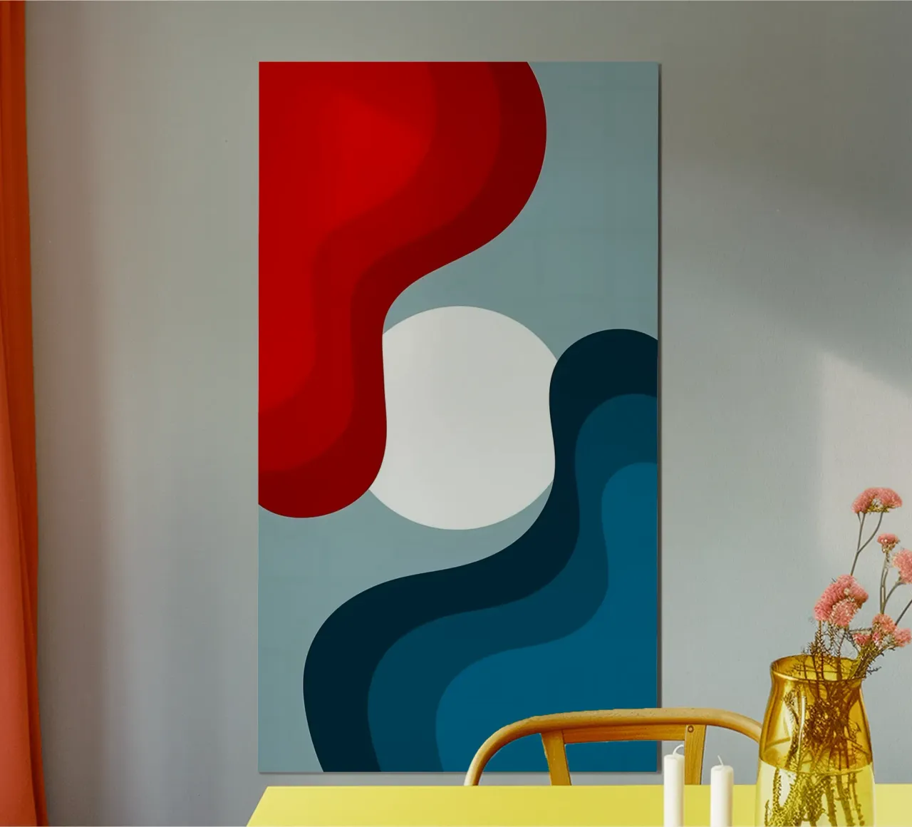 shape color balance poster con telaio in legno da mazson