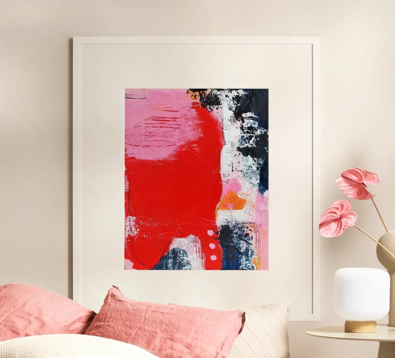 Non c'è posto per la quiete poster con telaio in legno da Jana Leonenkov Art