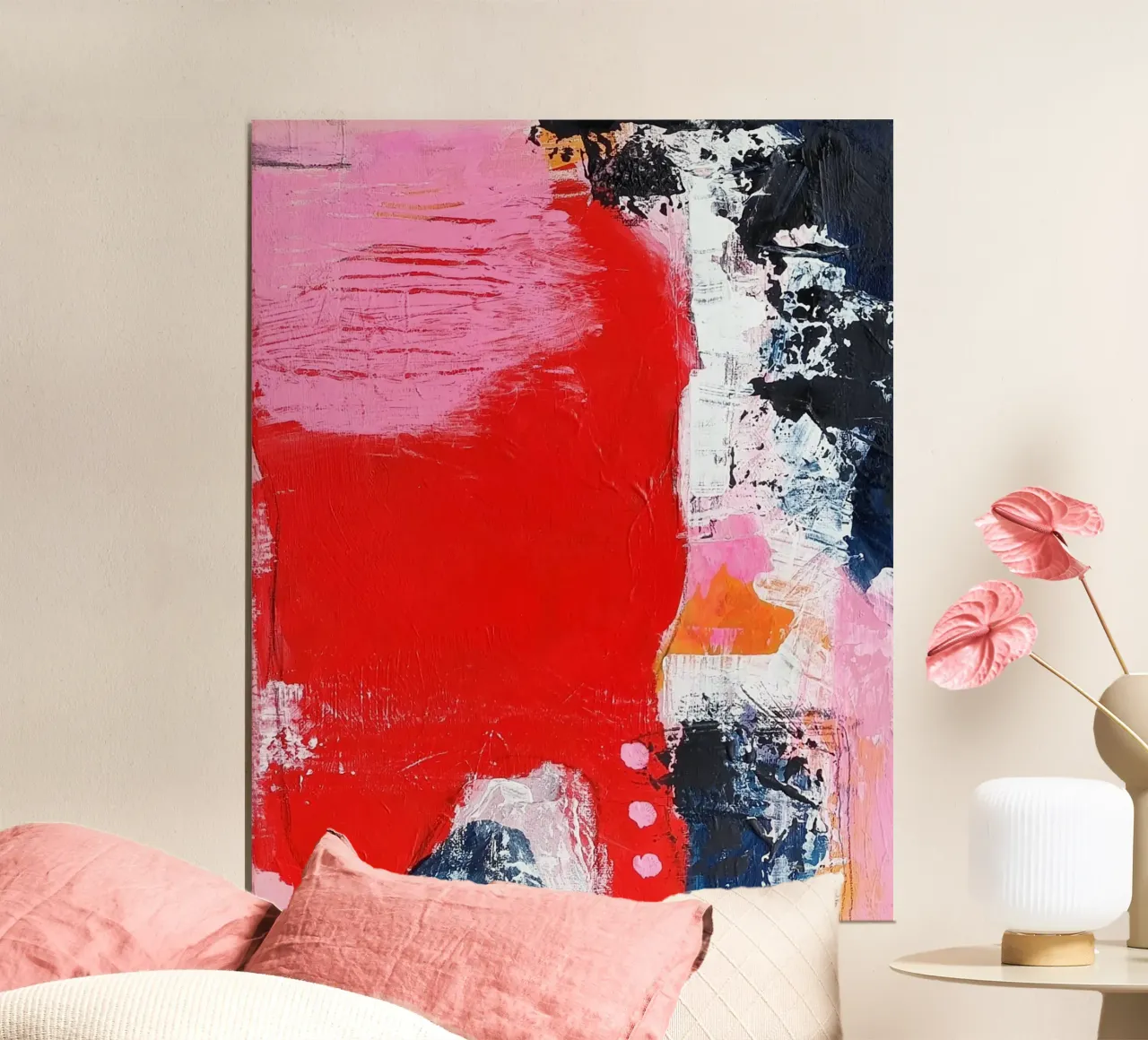 Non c'è posto per la quiete poster con telaio in legno da Jana Leonenkov Art