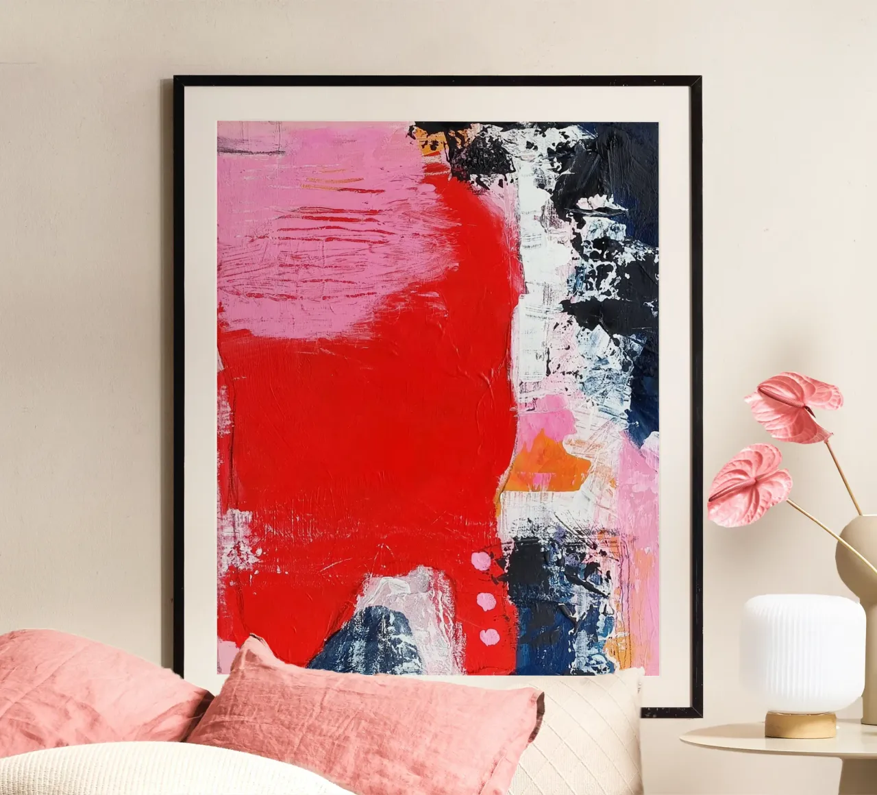 Non c'è posto per la quiete poster con telaio in legno da Jana Leonenkov Art