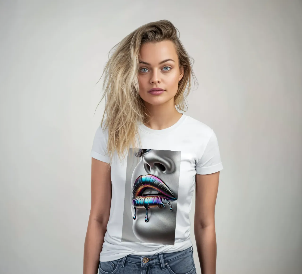 Labbra d'argento n. 2 t-shirt da donna da BenCoStyle