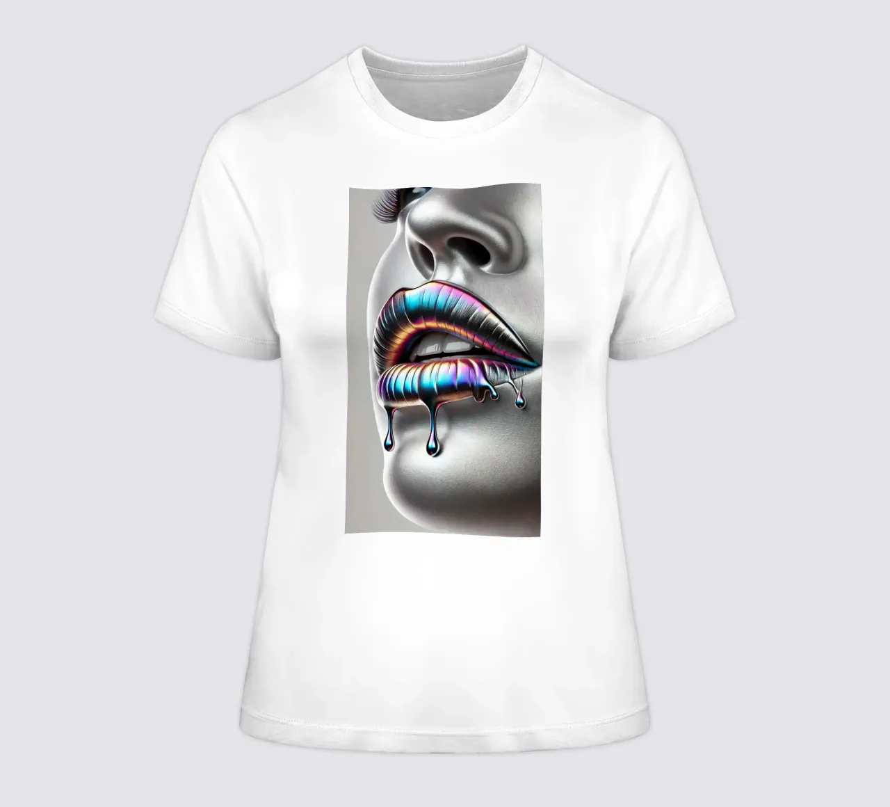 Labbra d'argento n. 2 t-shirt da donna da BenCoStyle