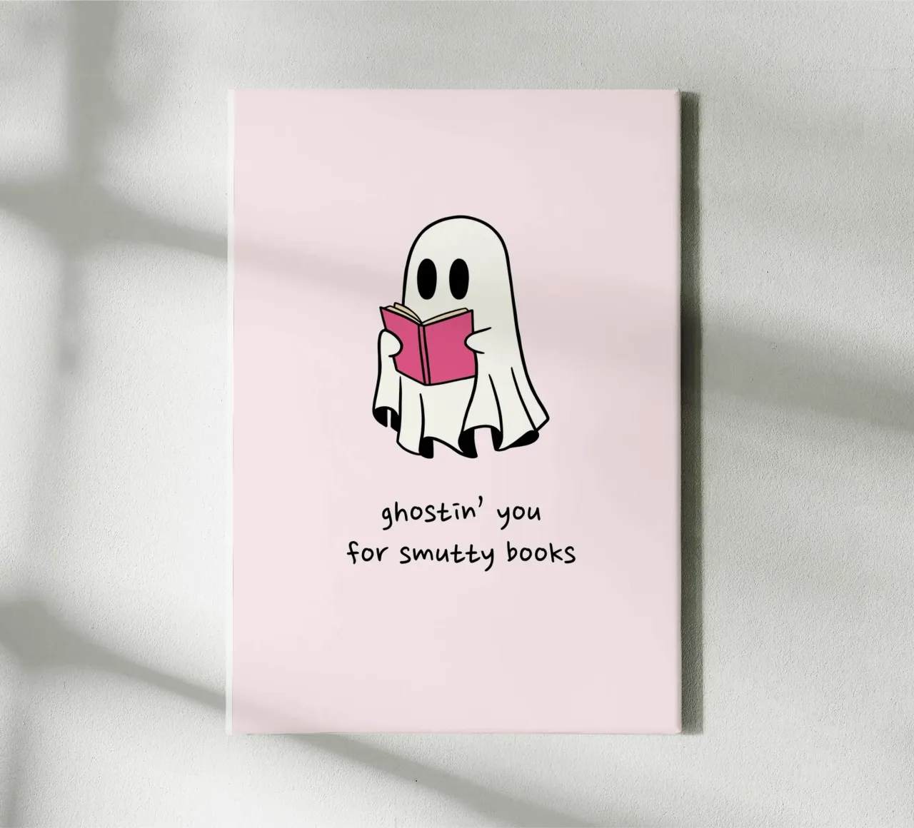 Divertido póster de libros obscenos "Ghostin' You lienzo con Marco flotante de vintagepod