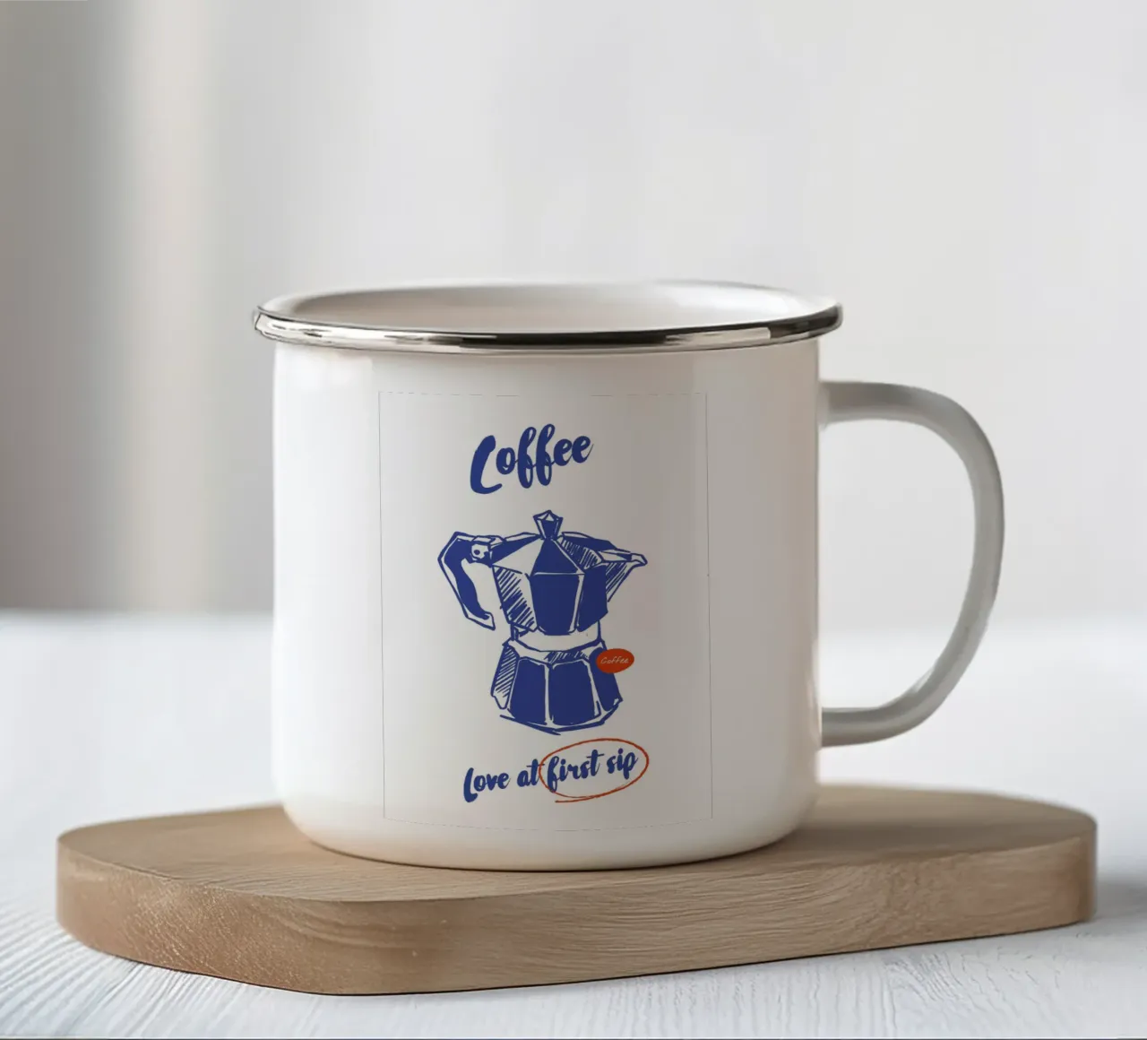 Boho Food 2 Coffee Love tazza in smalto da Boho Print Collection