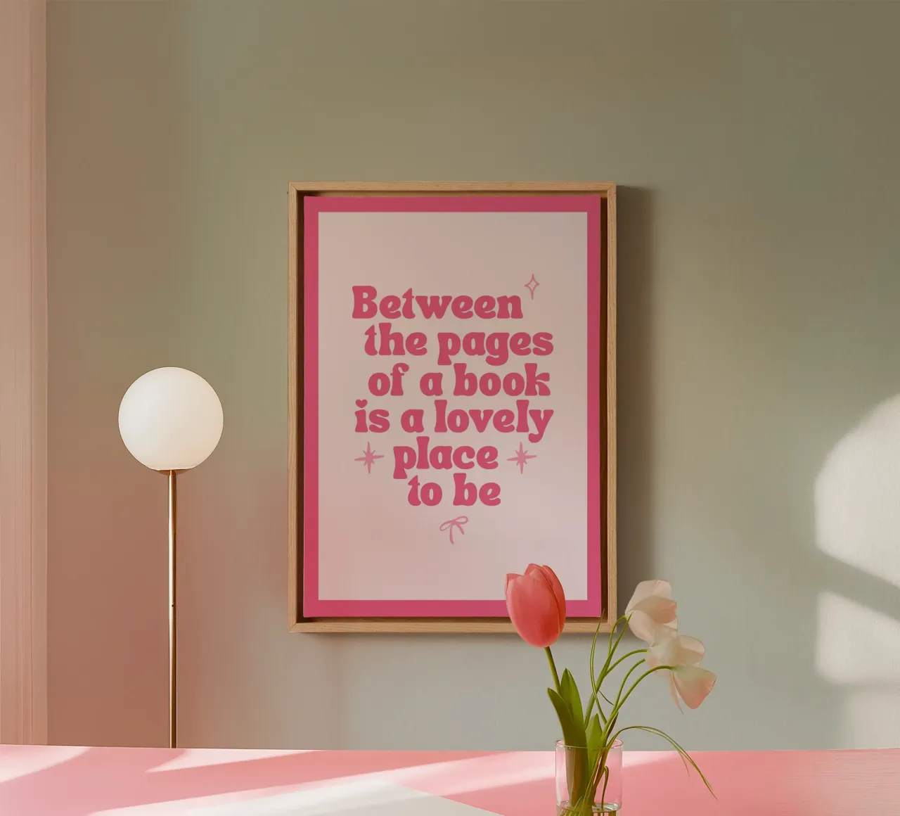 Poster "Tra le pagine" Luogo incantevole tela con Cornice a cassetta da vintagepod