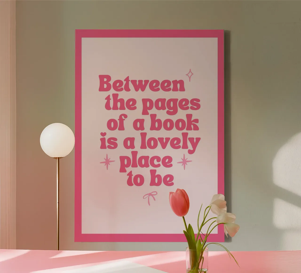 Poster "Tra le pagine" Luogo incantevole tela con Cornice a cassetta da vintagepod