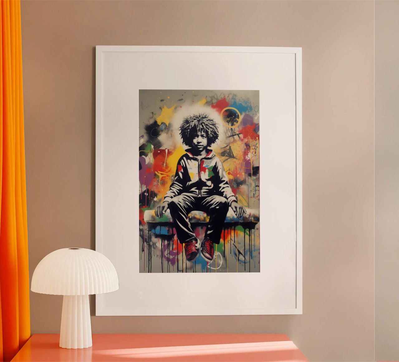 Urban Soul | Graffiti kid in Banksy style poster by Autofocus