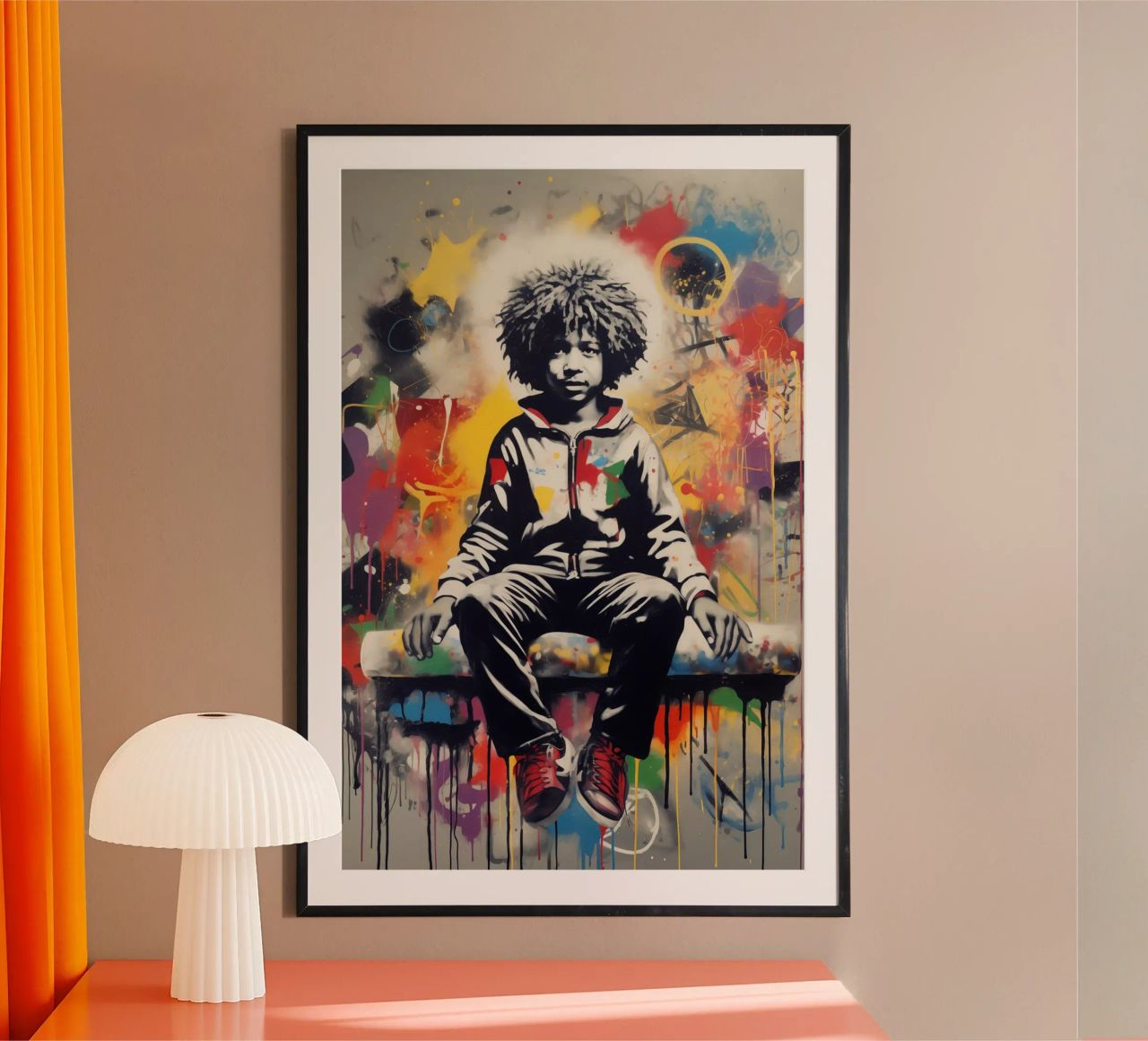 Urban Soul | Graffiti kid in Banksy style poster by Autofocus