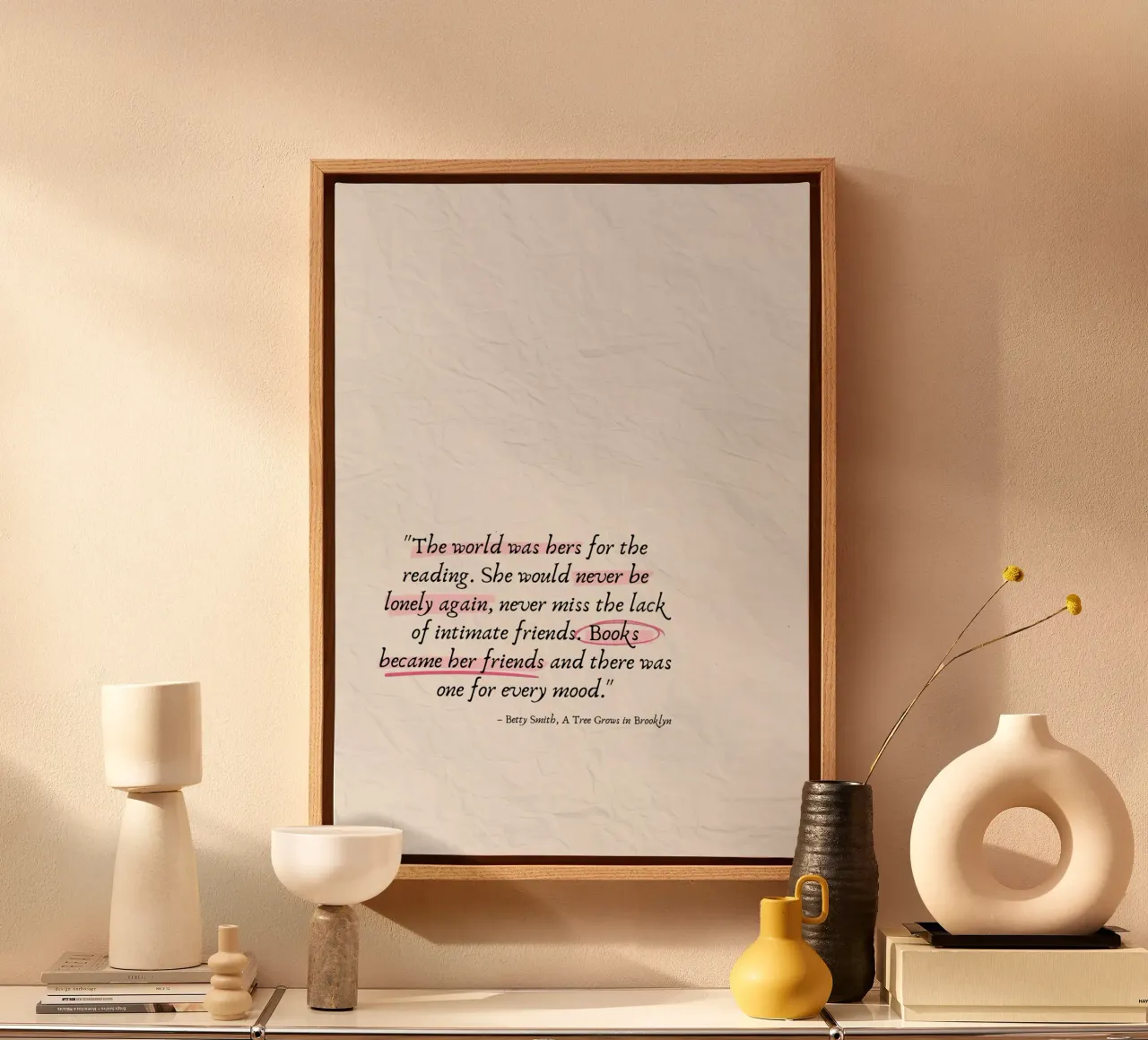 Betty Smith Quote - A Tree Grows in Brooklyn canvas with Floater frame by vintagepod