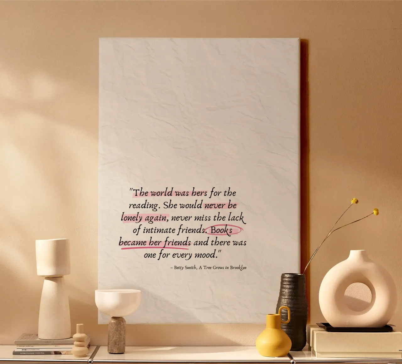 Betty Smith Quote - A Tree Grows in Brooklyn canvas with Floater frame by vintagepod