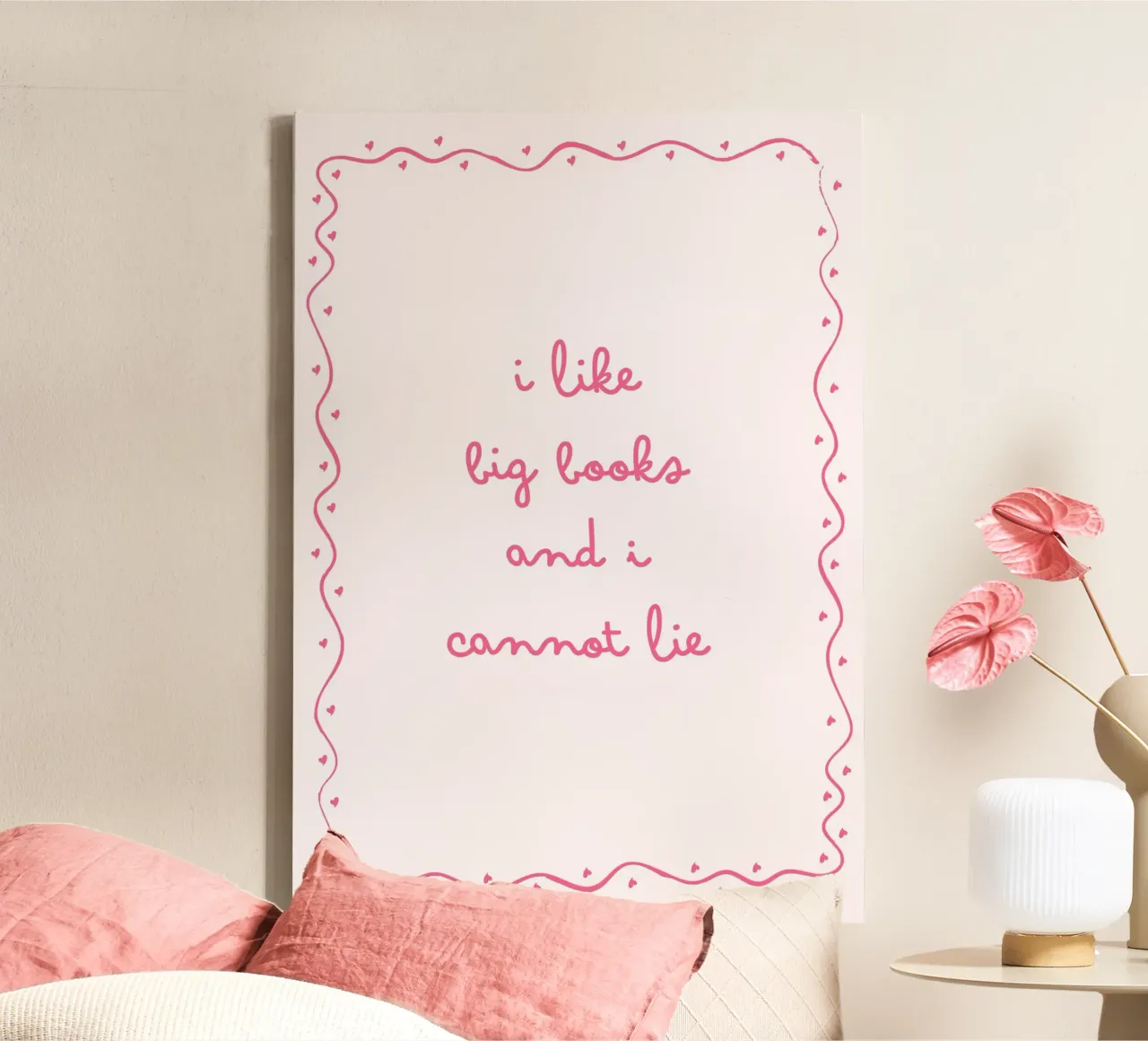 "I Like Big Books" Funny Book Lover Print canvas with Floater frame by vintagepod